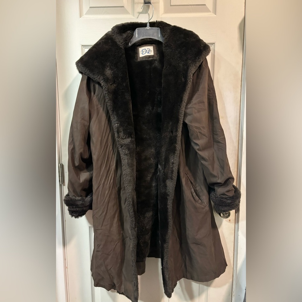 Drizzle Chocolate Brown Faux Fur Lined Water Resistant Coat 10